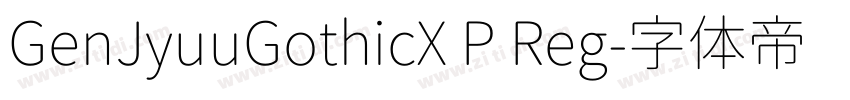 GenJyuuGothicX P Reg字体转换